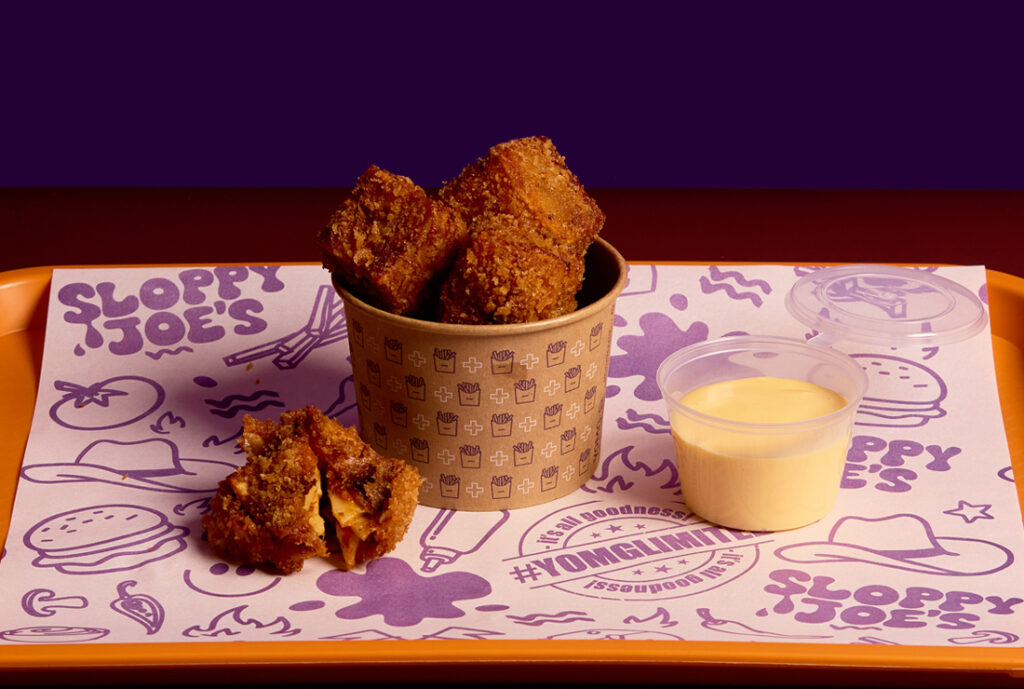 Lasagne Bites (5 pce) #YOMGlimited Menu Item at YOMG ~ w/ cheese sauce