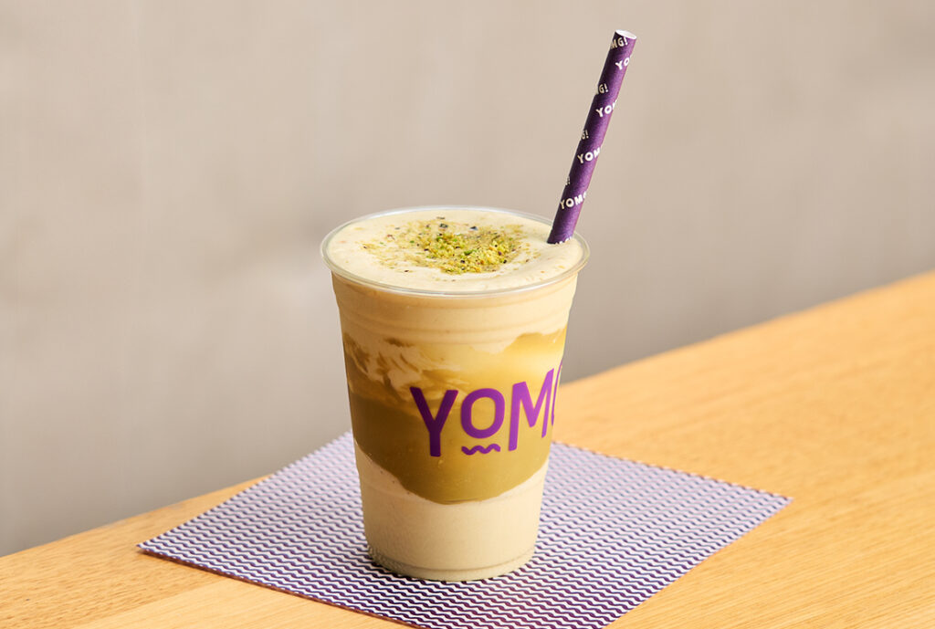 Salted Pistachio Crunch Shake from YOMG ~ pistachio sauce, waffle cone, sea salt, crushed pistachio
