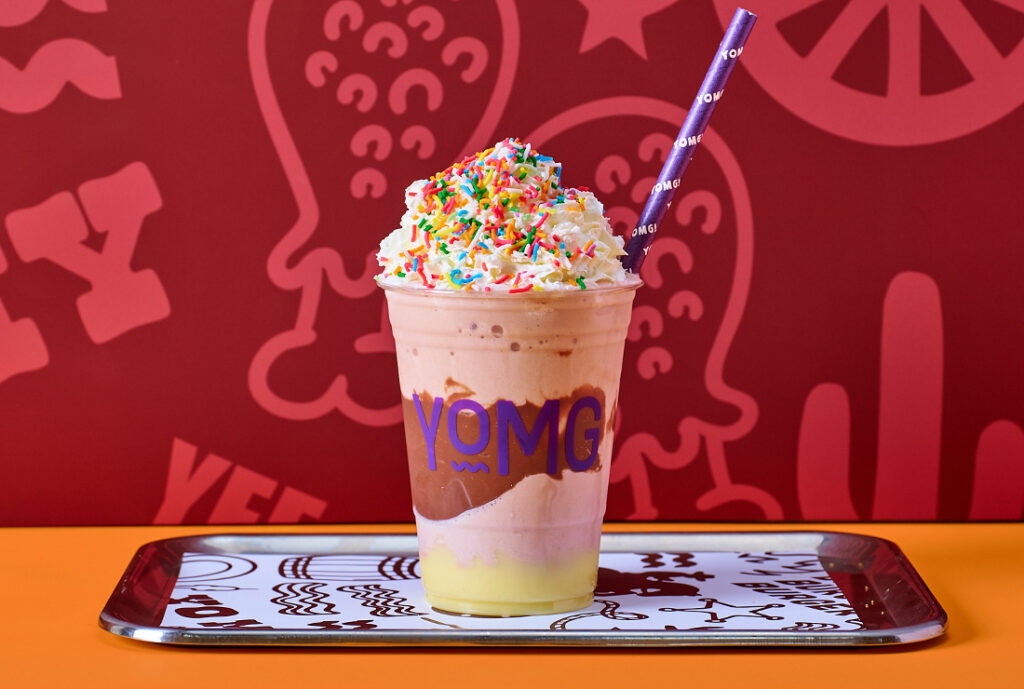 Boston Cream Shake #YOMGLimited Menu by YOMG ~ chocolate ganache, vanilla sponge, custard, milk, vanilla ice-cream, whipped cream