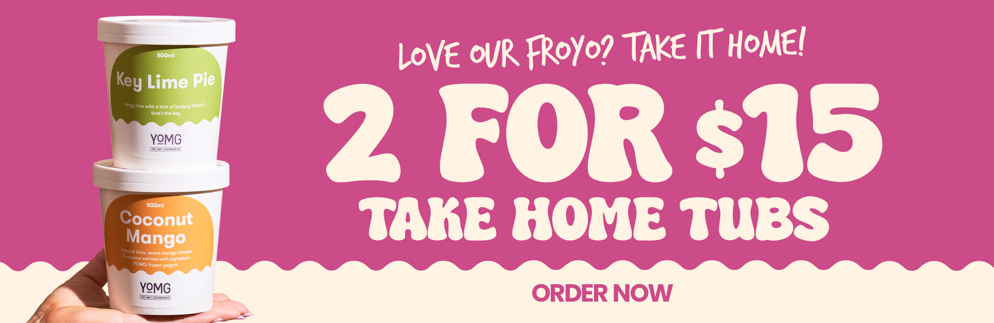 2 FOR $15 Take Home Tubs at YOMG