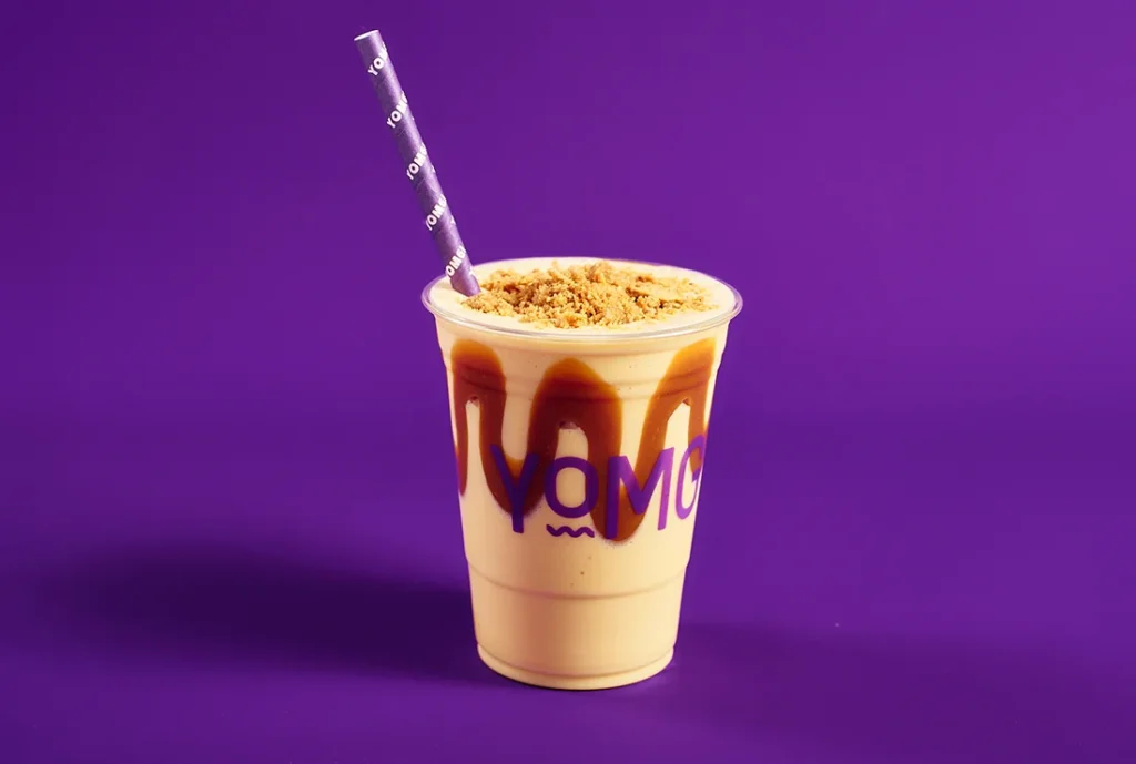 YOMG Hokey Pokey Thick Shake Menu Item with honeycomb, butterscotch, caramel fudge, YOMG crumble