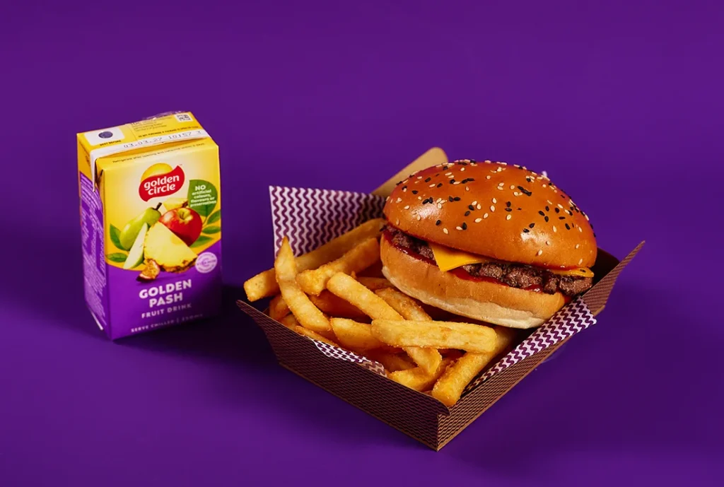 YOMG Kids Snack Pack Jnr Cheeseburger Menu Item
