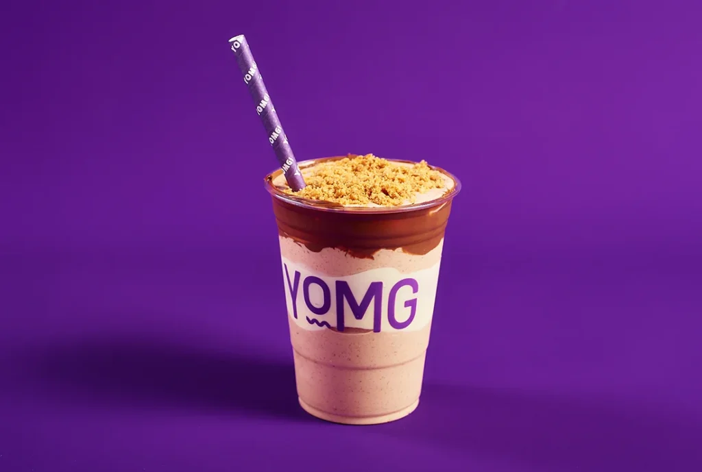 YOMG Nutella Cheesecake Thick Shake Menu Item with thick shake with Nutella®, mascarpone, YOMG crumble