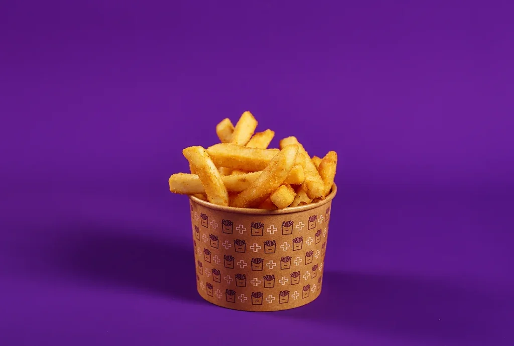 YOMG Regular Just Fries Vegetarian Snack Menu Item - with secret seasoning