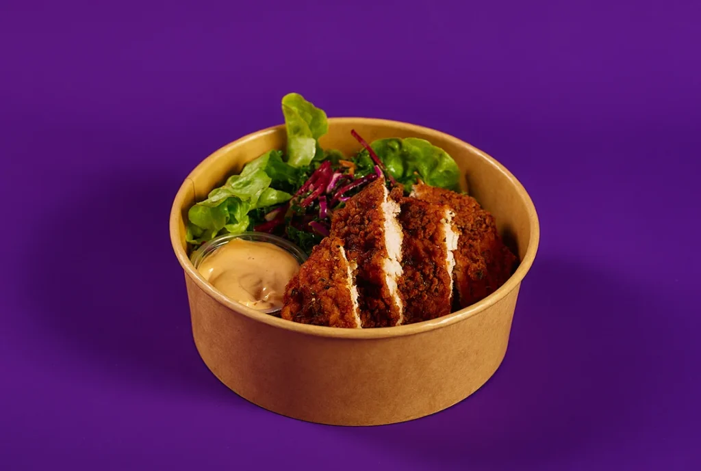 Yo My Salad with Southern Fried Chicken Menu Item - Yo My Salad (lettuce, carrot, kale, cabbage, beetroot, green goodness dressing) + southern fried chicken + sauce