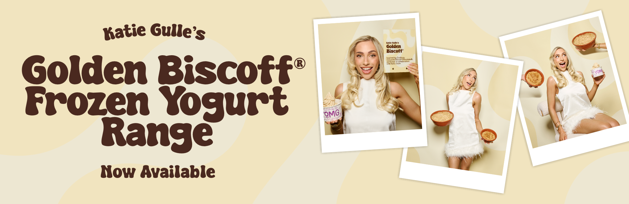 YOMG x Katie Gulle Golden Biscoff Frozen Yogurt Range