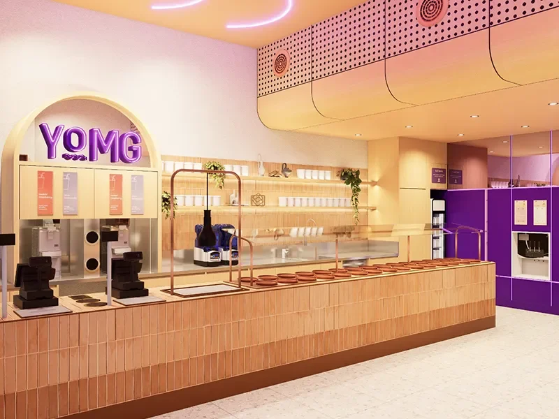 YOMG Coolangatta QLD Store Interior Froyo Toppings Station